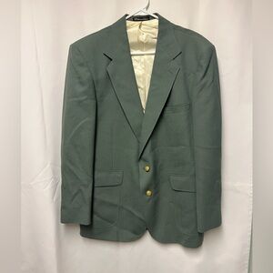Stafford Green Blazer with Gold Buttons